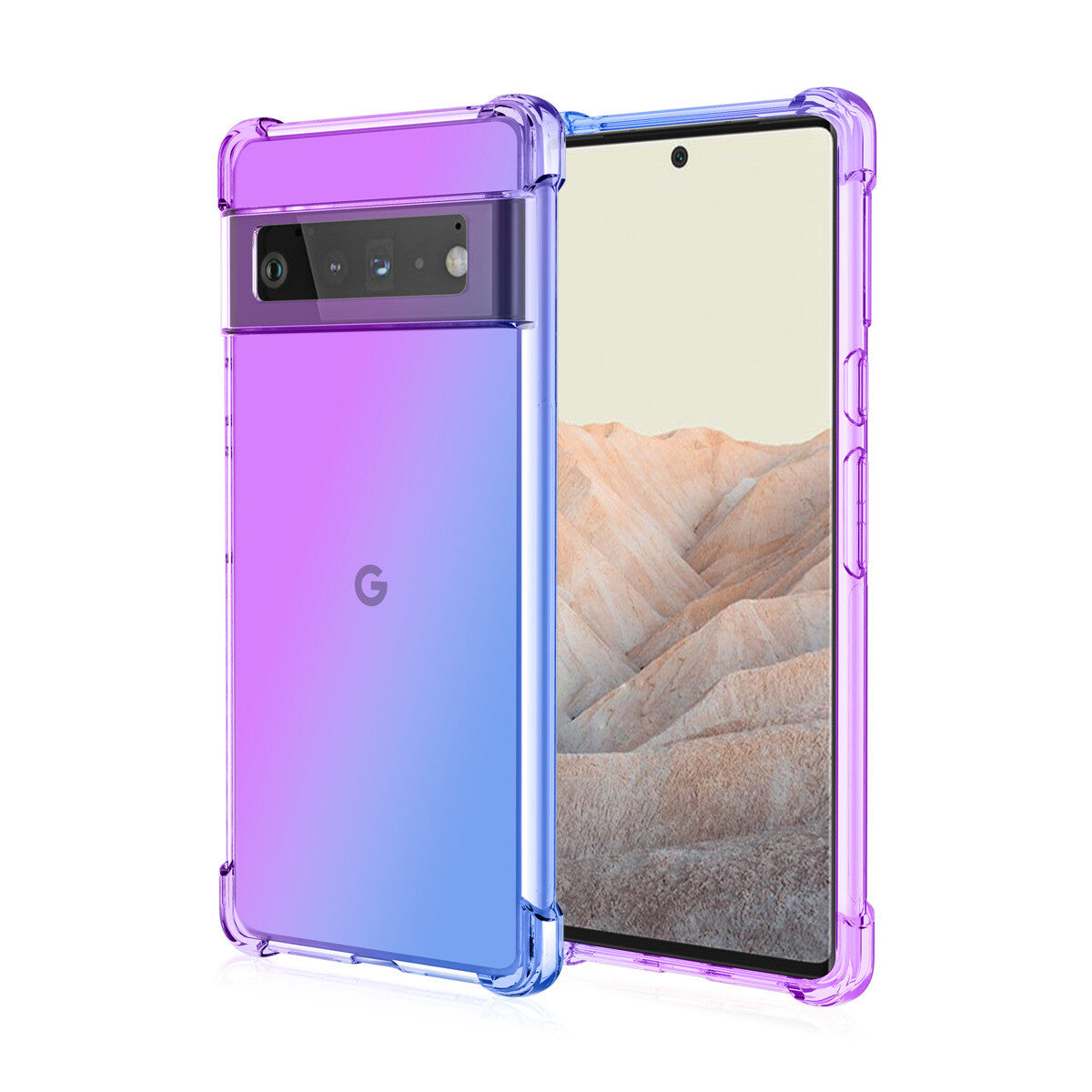 For Google Pixel 7 7A Pro Clear Gradient Slim Silicone Gel Shockproof Case Cover
