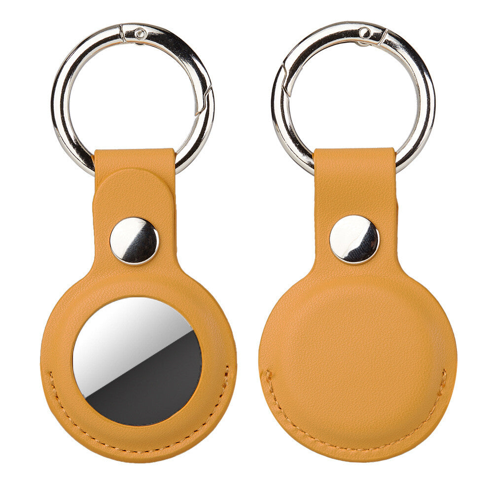 For Apple AirTag Leather Case Protective Cover Key Ring Tracker Keychain Air Tag