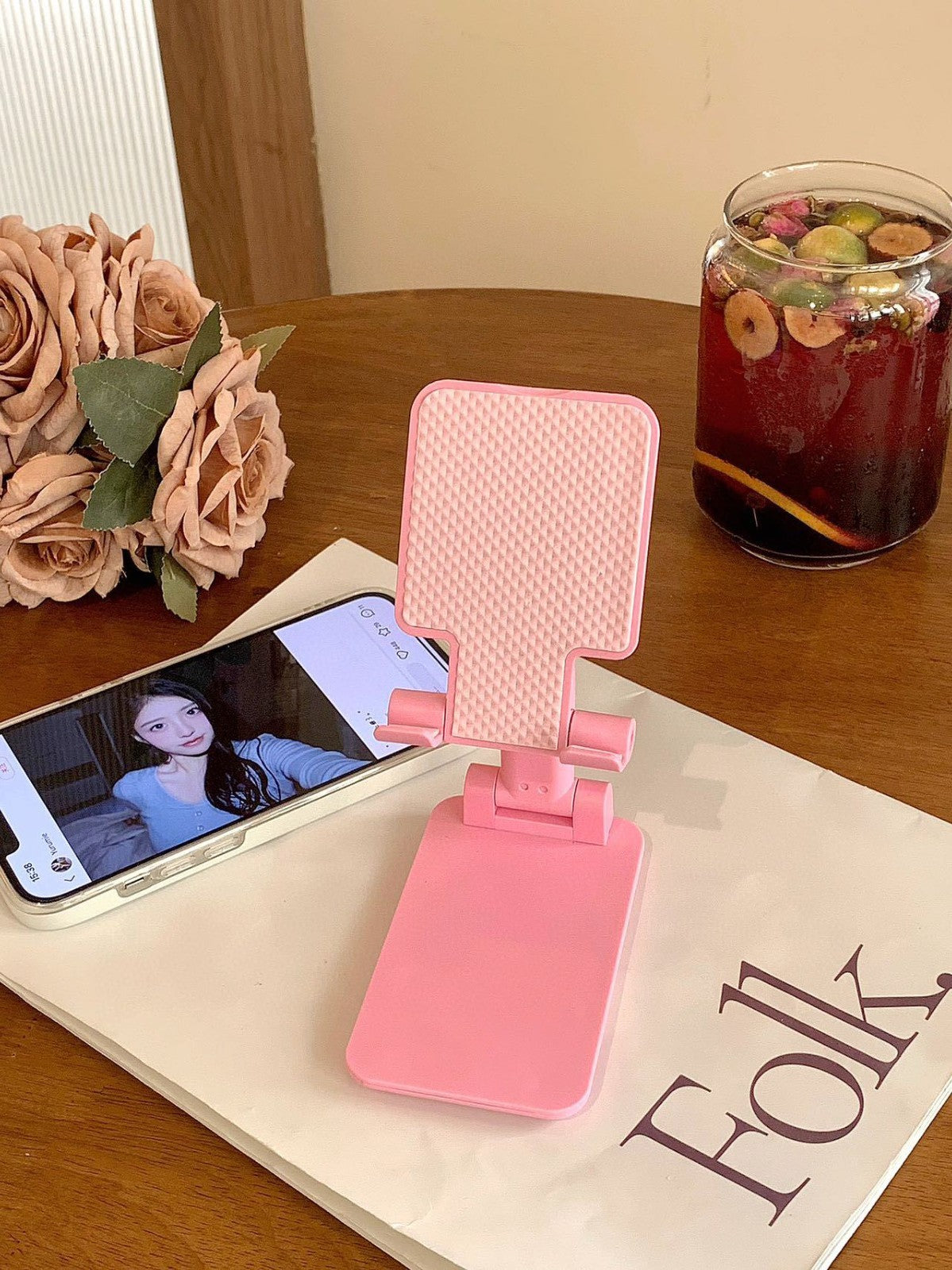 Phone Desk Holder Stand Foldable Desktop Table Mount For Mobile Tablet Universal