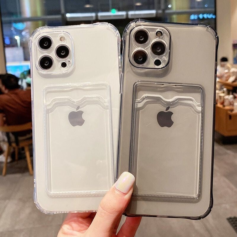 Card Holder Slot Phone Case Cover For Apple iPhone 17 16 15 14 13 Pro Max Plus