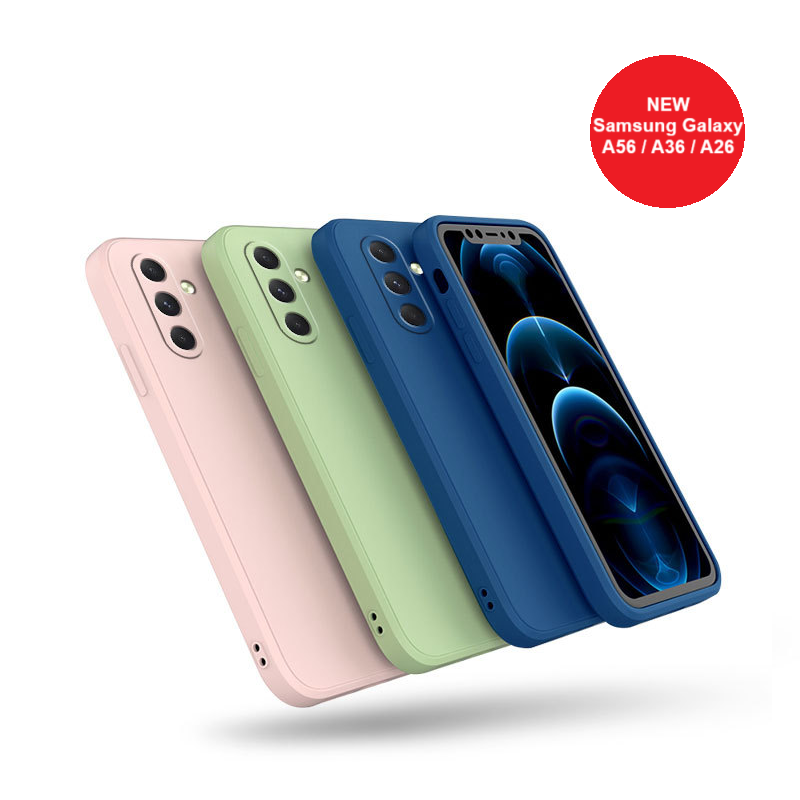 Case For Samsung A17 A16 A15 A14 A56 A55 Liquid Silicone Soft Matte Phone Cover