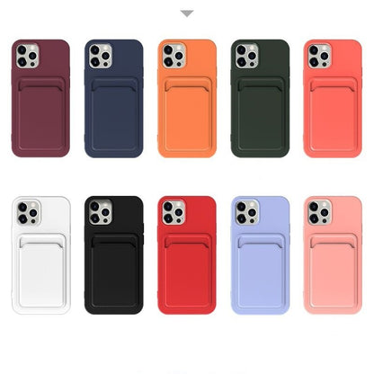 Case For iPhone 13 Pro Max Pro Mini Wallet Card Holder Shockproof Cover Silicone