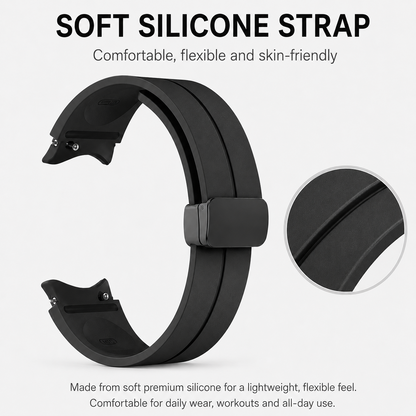 Magnetic Silicone Strap For Samsung Galaxy Watch 7 6 5 4 20mm Band 40/44mm Pro
