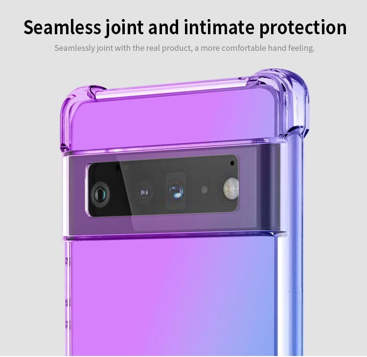 For Google Pixel 7 7A Pro Clear Gradient Slim Silicone Gel Shockproof Case Cover