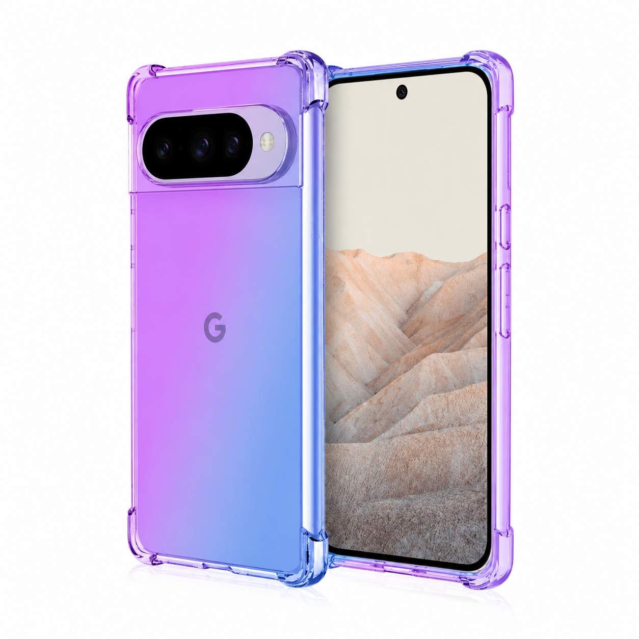 For Google Pixel 10 10A Pro XL Clear Gradient Silicone Gel Shockproof Case Cover