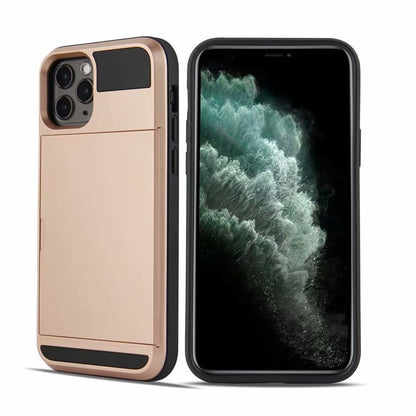 Hybrid Phone Case with Hidden Credit Card Holder For iPhone 12 / 12 Pro Max Mini