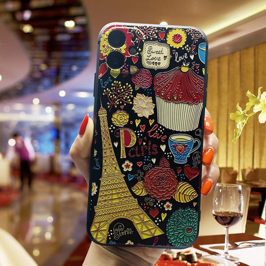 3D London Paris Soft Cat City Rubber Case Cover For Huawei P20 P30 P40 Lite/Pro