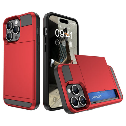 Card Holder Wallet Case Shockproof Hybrid Protective For iPhone 15 Pro Max Plus