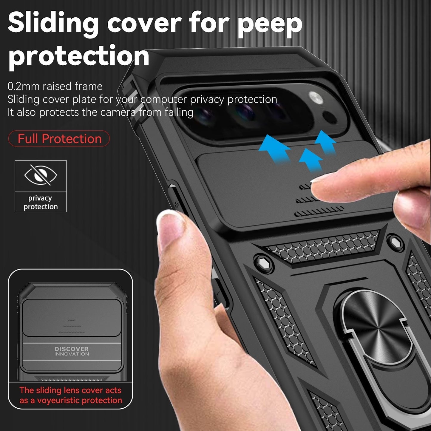For Google Pixel 9a / 9 Pro XL Case Shockproof Armour Cover Ring Holder Camera