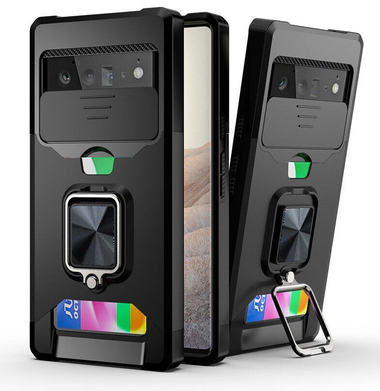 Hybrid Phone Case with Credit Card Holder For Google Pixel 10 9a 9 8 7 6 Pro XL