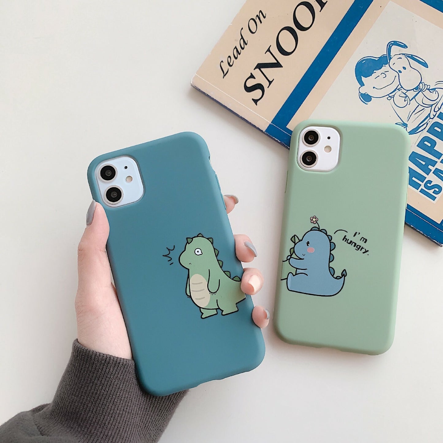 Dinosaur Couple Matching Soft TPU Phone Case Cover For Huawei Honor 10/20 Lite