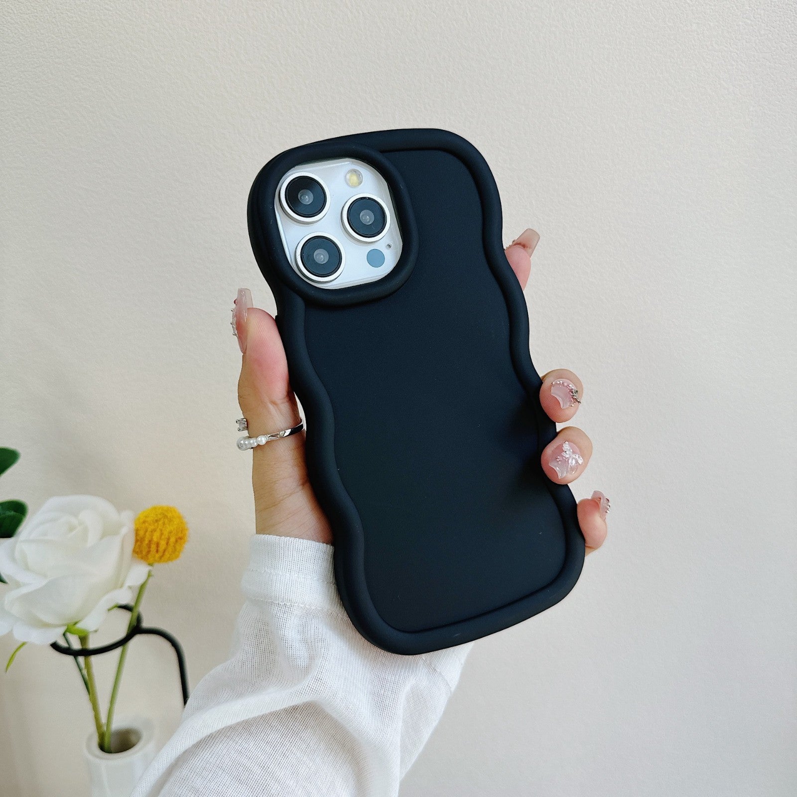 Wavy Candy Colour TPU Case For iPhone 17 16 15 14 13 Soft Shockproof Phone Cover