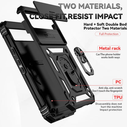 For Google Pixel 8a / 8 / 8 Pro Case Shockproof Rugged Cover Ring Holder Camera