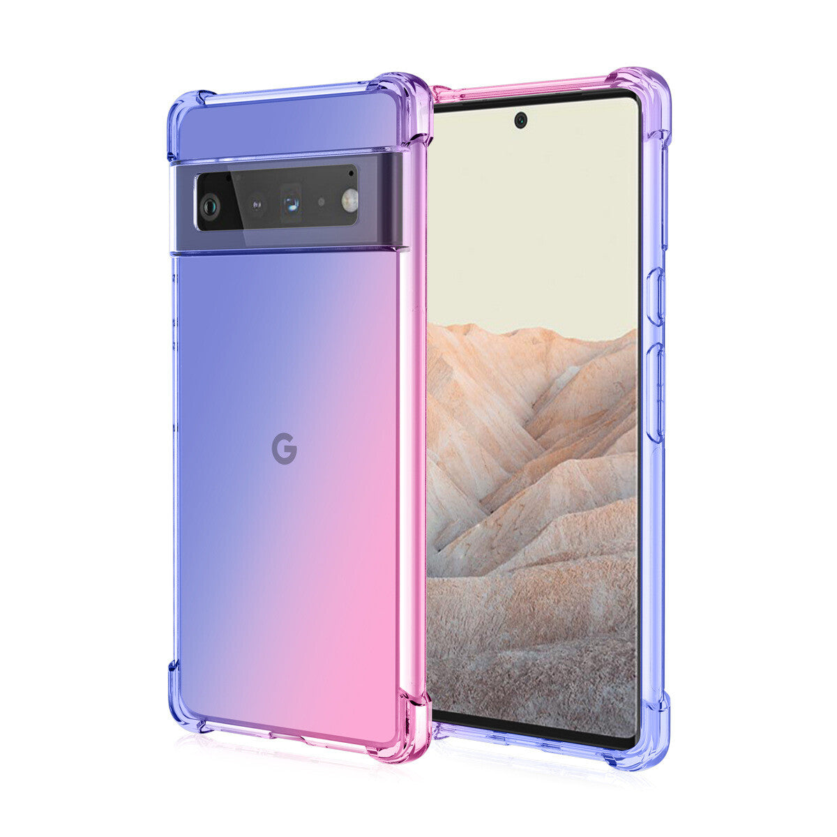 For Google Pixel 6 6A Pro Clear Gradient Slim Silicone Gel Shockproof Case Cover