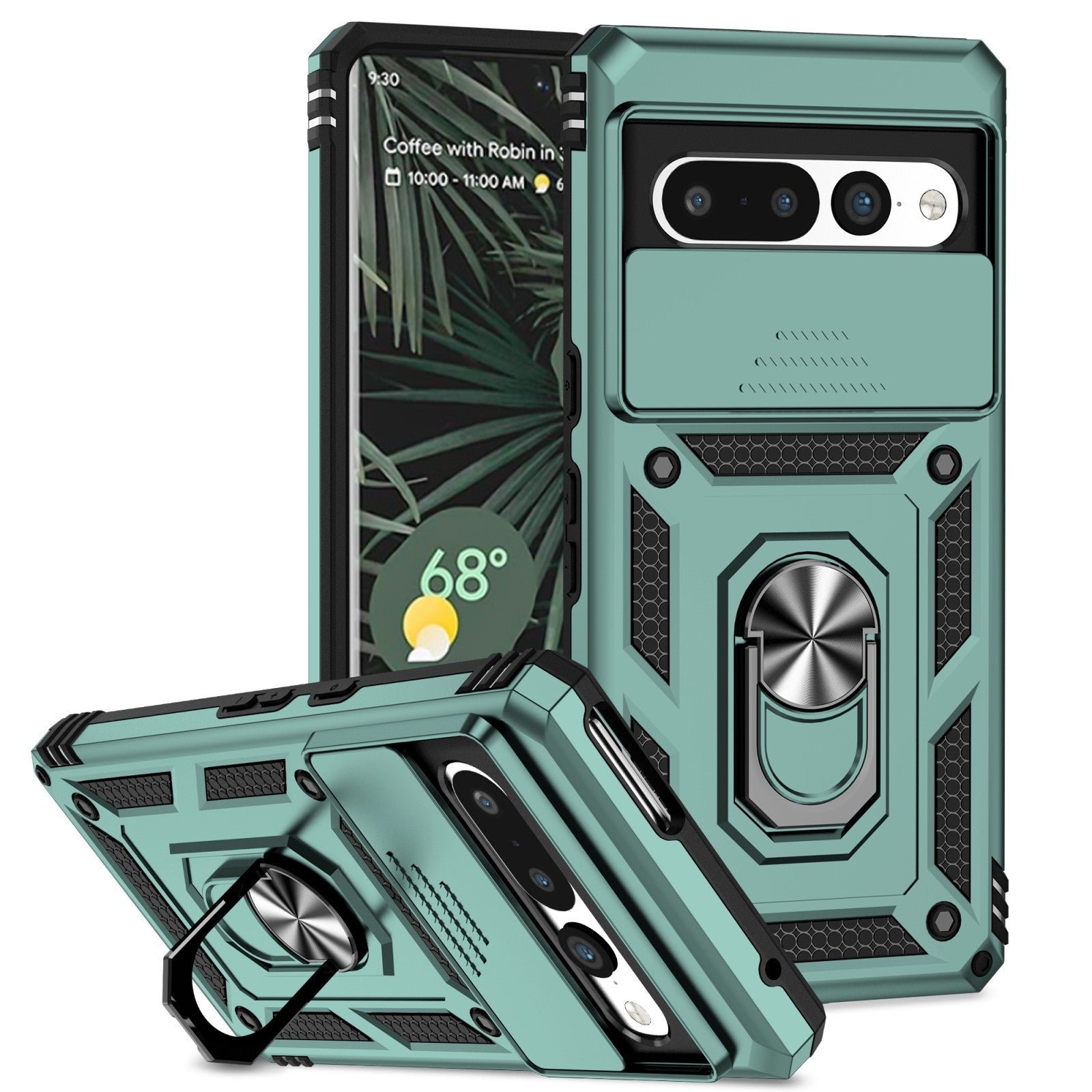 For Google Pixel 7a / 7 / 7 Pro Case Shockproof Rugged Cover Ring Holder Camera