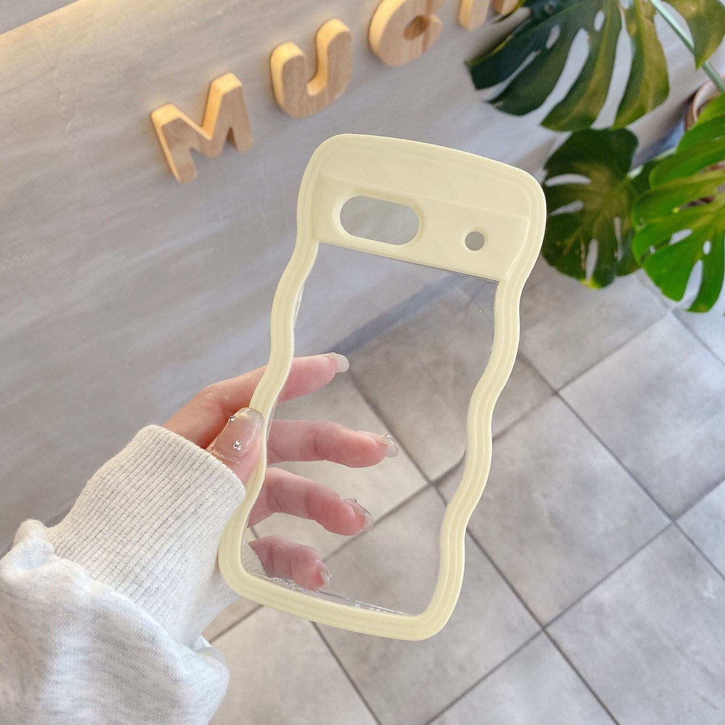 Colourful Wave Side Clear TPU Shockproof Phone Case For Google Pixel 9 8a 7a Pro