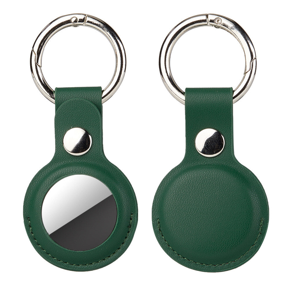 For Apple AirTag Leather Case Protective Cover Key Ring Tracker Keychain Air Tag