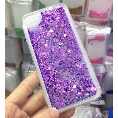 Case For iPhone 17 16 15 14 13 12 Pro Max X Bling Glitter Liquid Gel Phone Cover