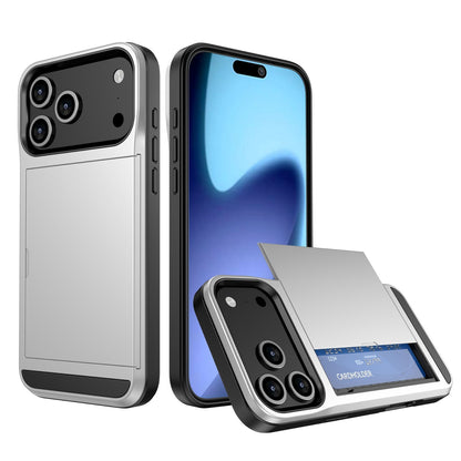 Card Holder Wallet Case Shockproof Hybrid Rugged Cover iPhone 17 / 17 Pro Max e