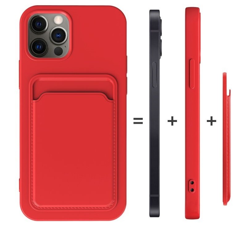 Case For iPhone 13 Pro Max Pro Mini Wallet Card Holder Shockproof Cover Silicone
