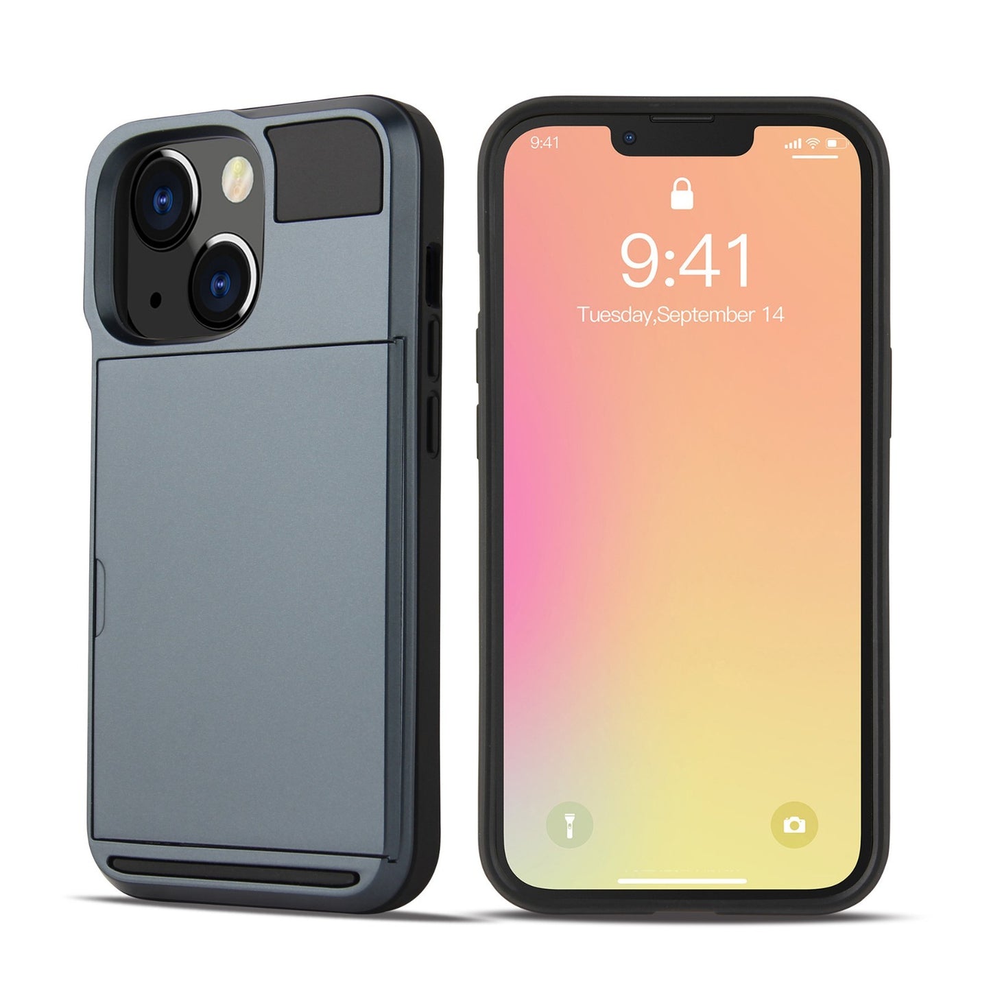 Card For iPhone 13 Pro Max Mini Holder Wallet Case Shockproof Hybrid Protective