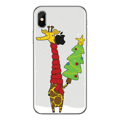 Clear Christmas Santa TPU Phone Case Cover Apple iPhone XS Max XR X Plus 11 8 7