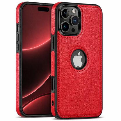 Luxury Leather Case For iPhone 16 Pro Max Plus 16e PU Shockproof Slim Logo Cover