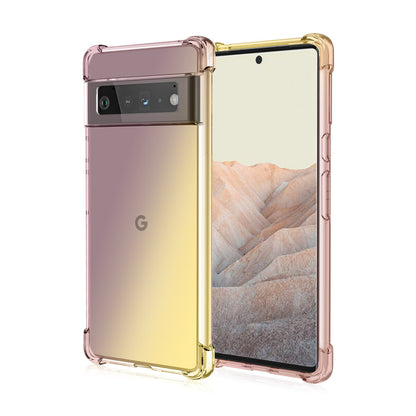 For Google Pixel 7 7A Pro Clear Gradient Slim Silicone Gel Shockproof Case Cover