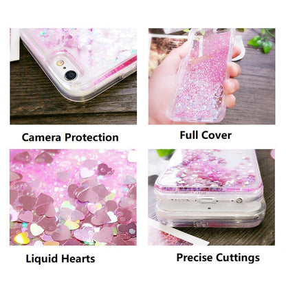 Case For iPhone 17 16 15 14 13 12 Pro Max X Bling Glitter Liquid Gel Phone Cover