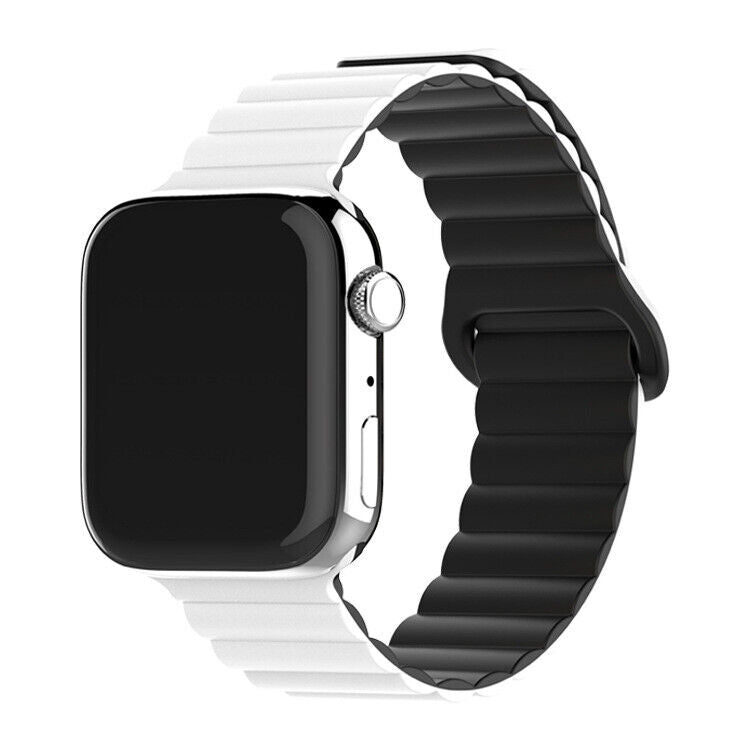 Magnetic Silicone Band iWatch Sports Strap for Apple Watch Ultra 49mm 8 7 6 5 SE