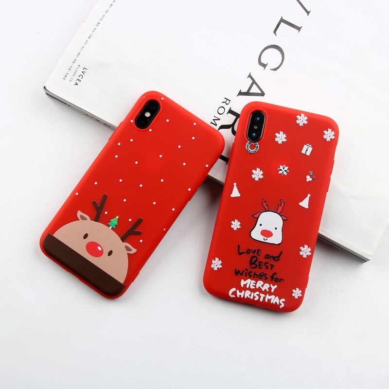 Soft Silicone Christmas Phone Case Cover Apple iPhone 12 11 Pro Max XR X XS 8 7