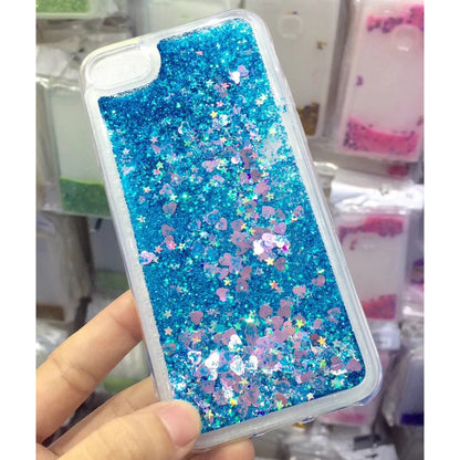 Case For iPhone 17 16 15 14 13 12 Pro Max X Bling Glitter Liquid Gel Phone Cover