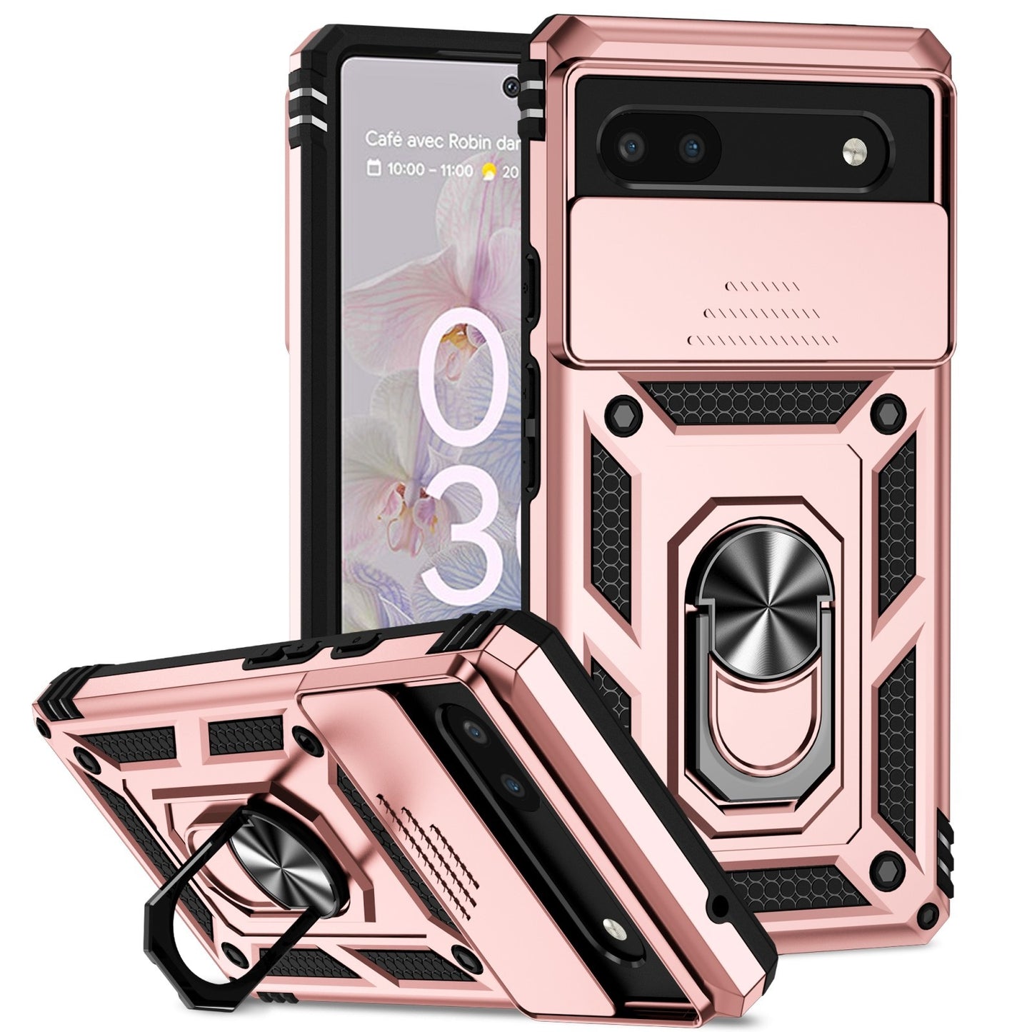 For Google Pixel 6a / 6 / 6 Pro Case Shockproof Rugged Cover Ring Holder Camera