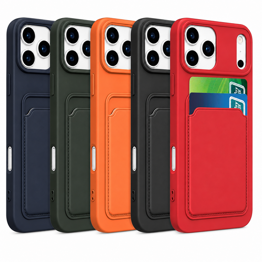 Case For iPhone 17 / 17 Pro Max 17e Wallet Card Holder Shockproof Cover Silicone