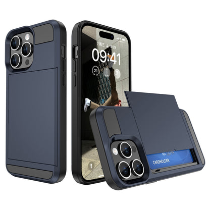 Card Holder Wallet Case Shockproof Hybrid Protective For iPhone 15 Pro Max Plus