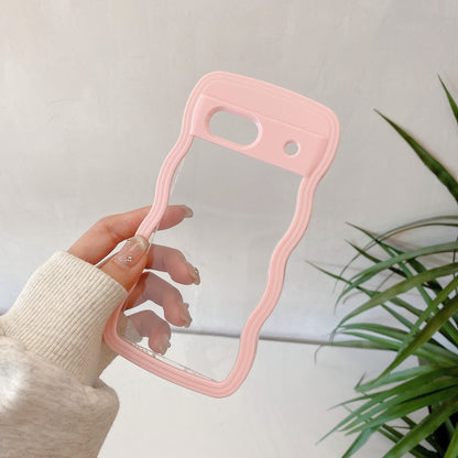 Colourful Wave Side Clear TPU Shockproof Phone Case For Google Pixel 9 8a 7a Pro
