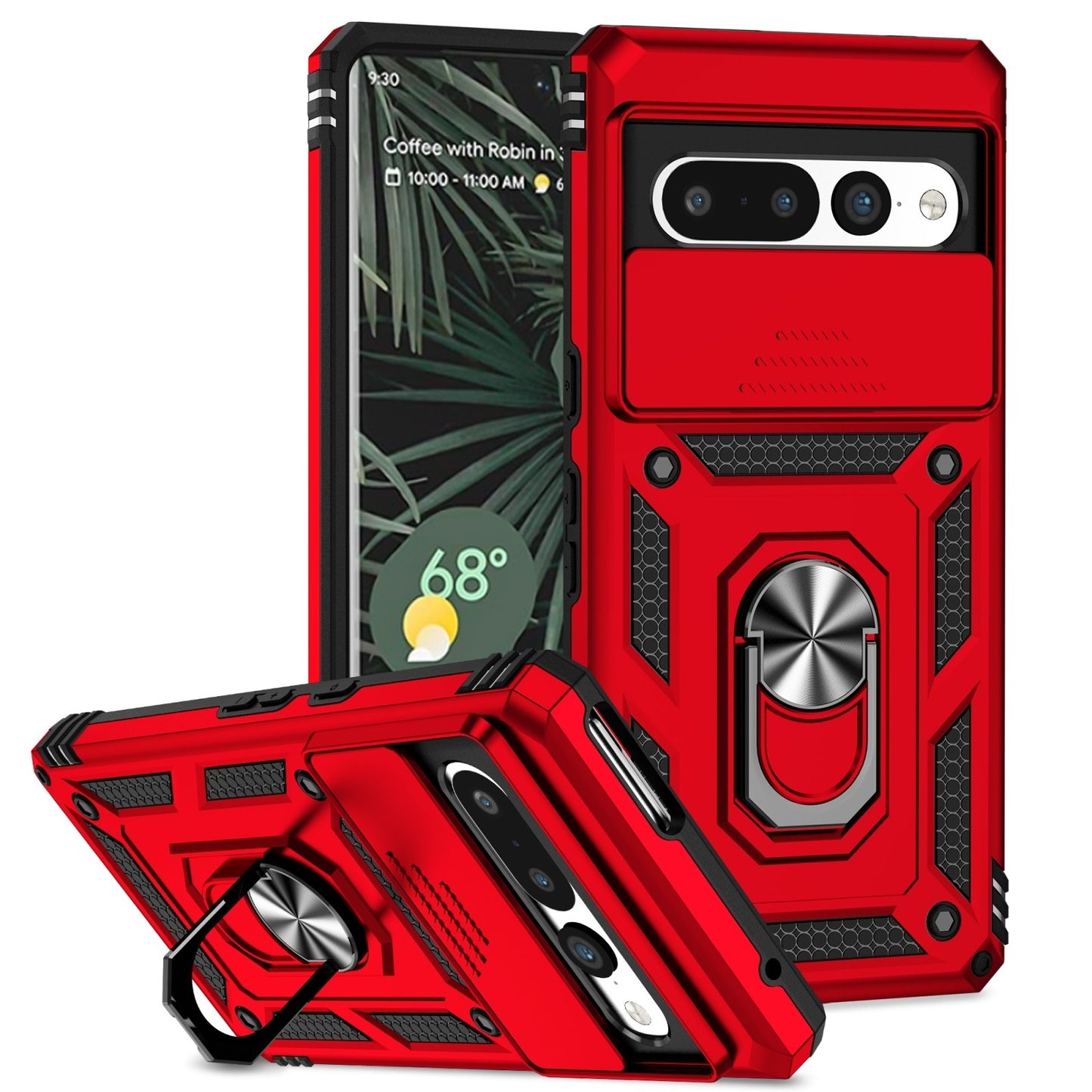 For Google Pixel 7a / 7 / 7 Pro Case Shockproof Rugged Cover Ring Holder Camera