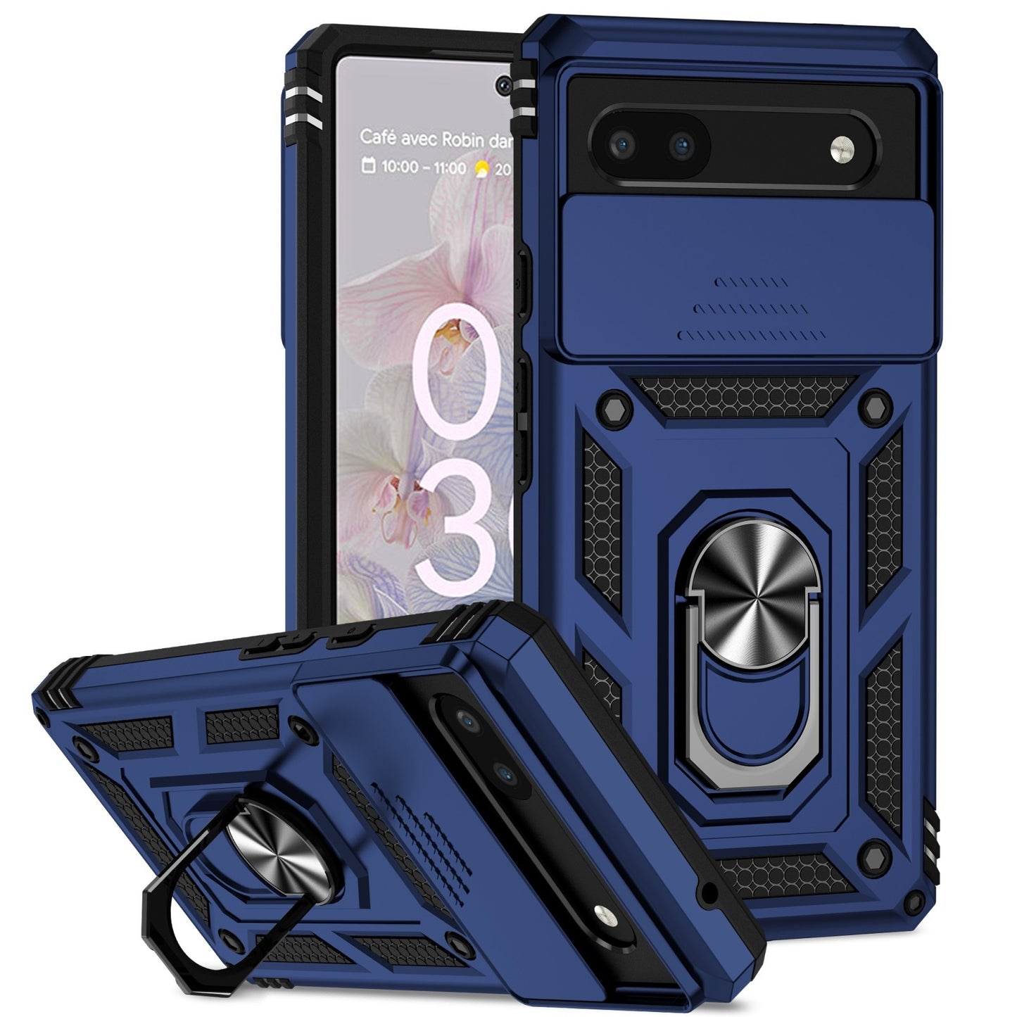 For Google Pixel 6a / 6 / 6 Pro Case Shockproof Rugged Cover Ring Holder Camera