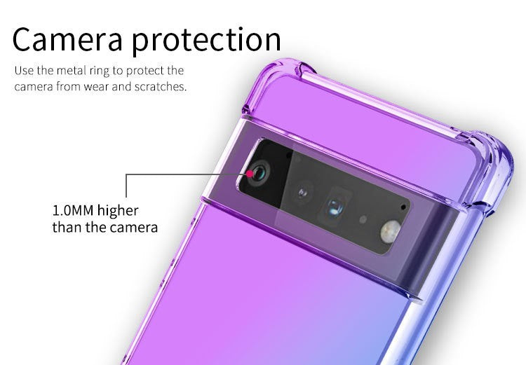 For Google Pixel 9 9A Pro XL Clear Gradient Silicone Gel Shockproof Case Cover