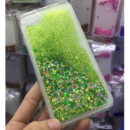 Case For iPhone 17 16 15 14 13 12 Pro Max X Bling Glitter Liquid Gel Phone Cover