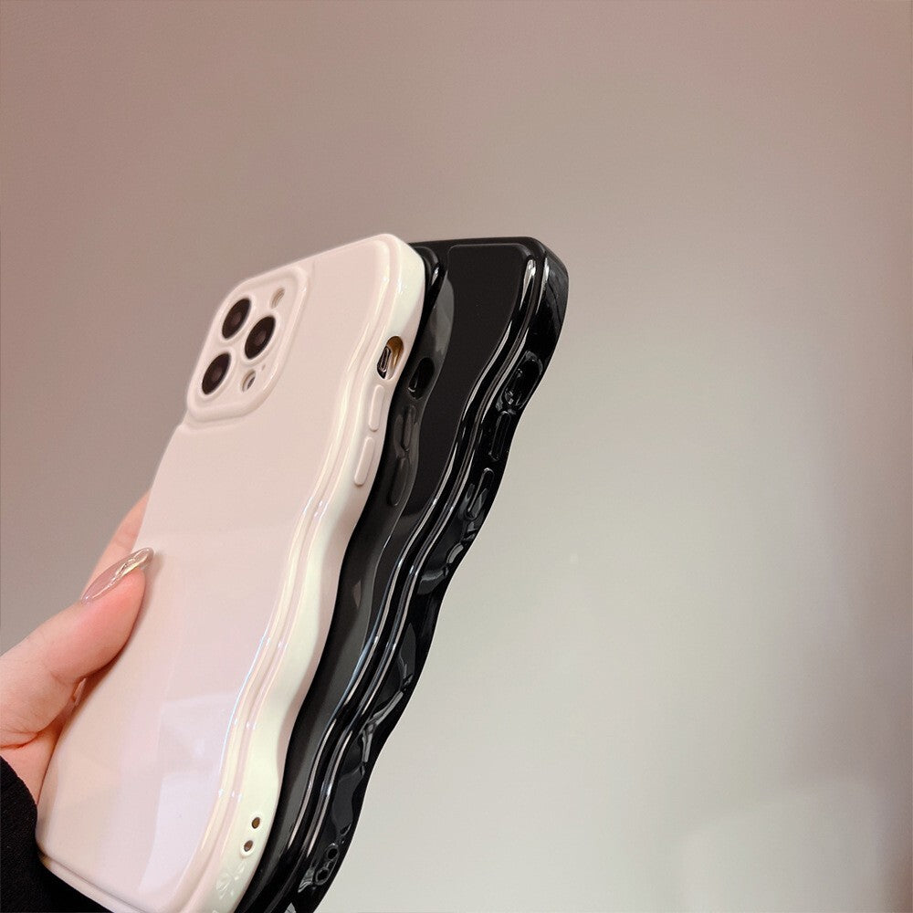 Gloss Wave Shockproof TPU Phone Case Cover iPhone 16 15 14 13 12 11 Pro Max Plus