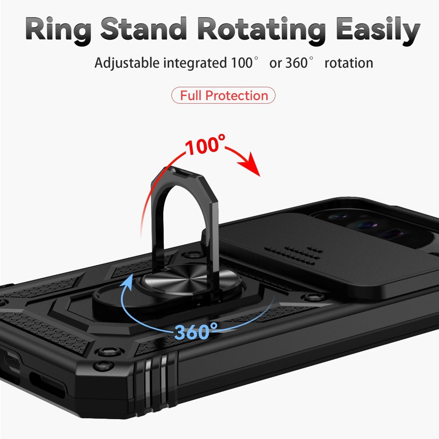 For Google Pixel 9a / 9 Pro XL Case Shockproof Armour Cover Ring Holder Camera
