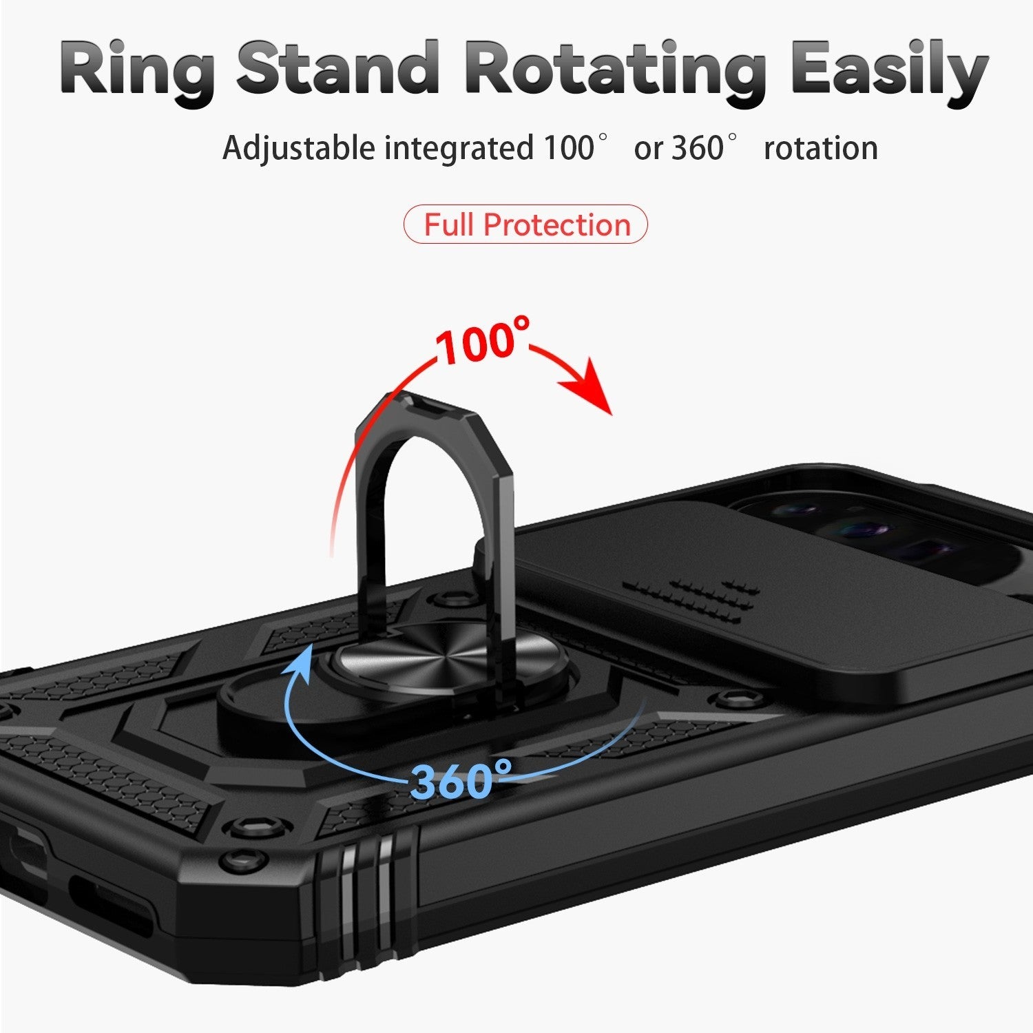 For Google Pixel 9a / 9 Pro XL Case Shockproof Armour Cover Ring Holder Camera