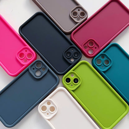 Soft TPU Case For iPhone 17 16 15 Shockproof Plain Colour Silicone Phone Cover