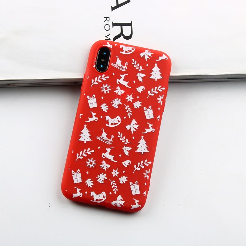 Soft Silicone Christmas Phone Case Cover Apple iPhone 12 11 Pro Max XR X XS 8 7