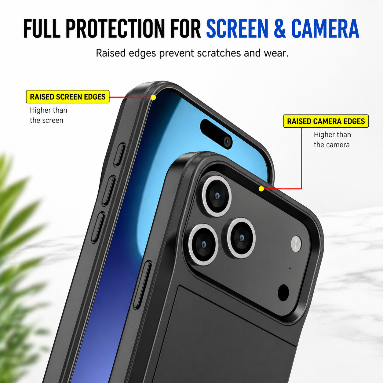 Card Holder Wallet Case Shockproof Hybrid Rugged Cover iPhone 17 / 17 Pro Max e