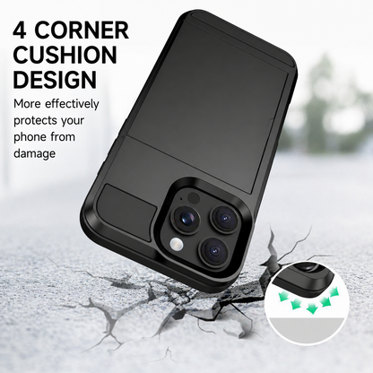 Card Holder Wallet Case Shockproof Hybrid Protective For iPhone 16 Pro Max Plus