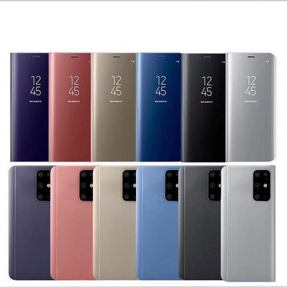 Mirror Clear Stand Phone Case Cover Samsung S25 S24 S23 S22 S21 S9 Plus Ultra FE