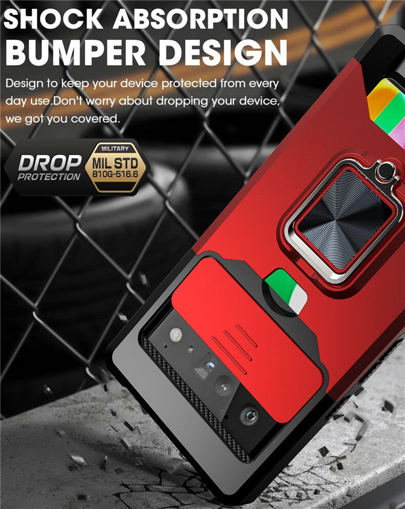 Hybrid Phone Case with Credit Card Holder For Google Pixel 10 9a 9 8 7 6 Pro XL