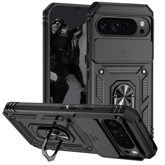 For Google Pixel 9a / 9 Pro XL Case Shockproof Armour Cover Ring Holder Camera
